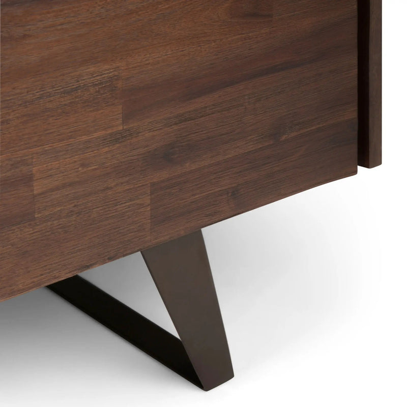 Lowry - TV Media Stand - Distressed Charcoal Brown by HouseOfZazla