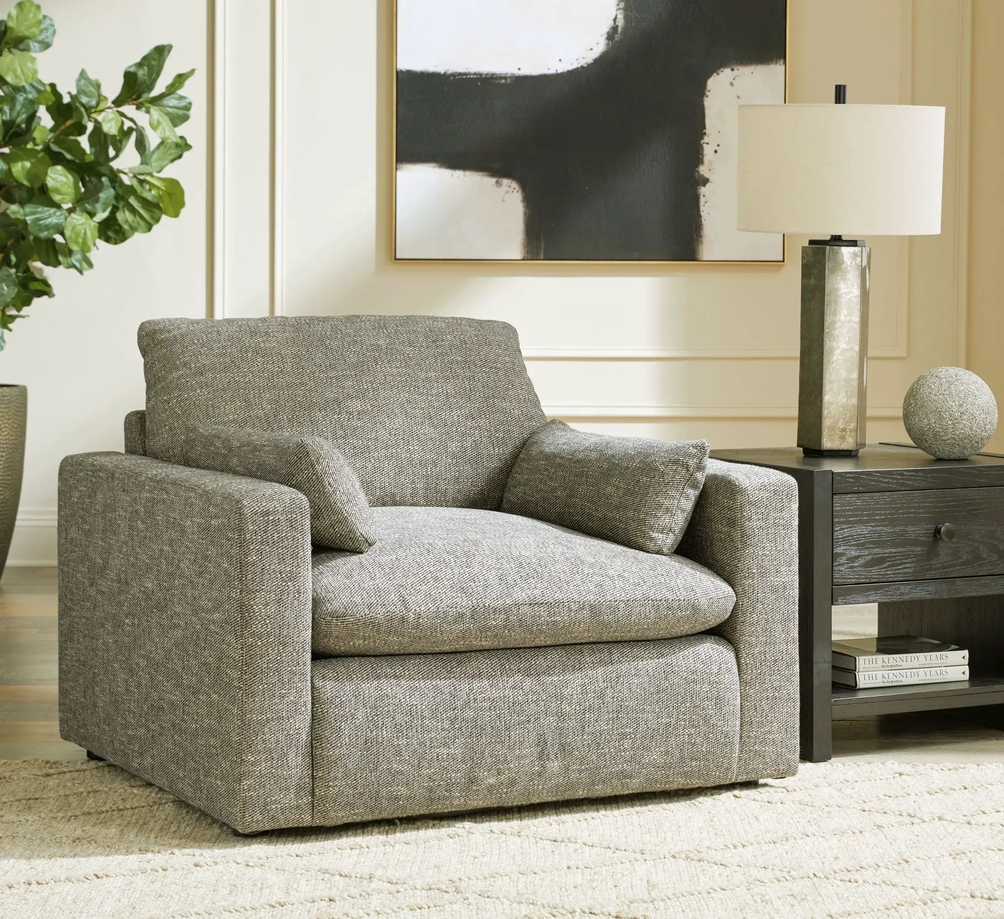 Dramatic - Chair and a Half - Granite by Unique Piece Furniture