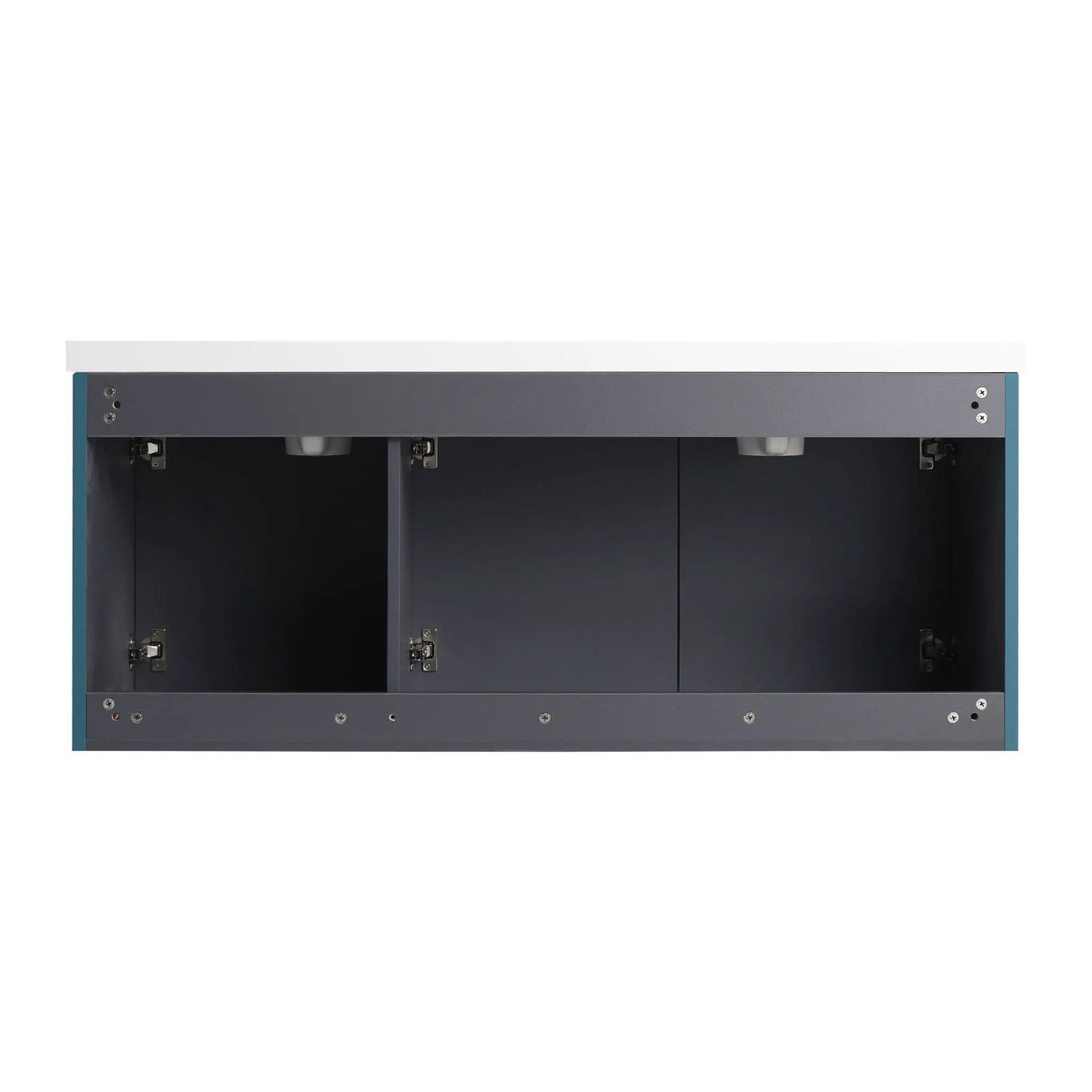 Contemporary Wall Mounted Bathroom Vanity With Resin Double Sink by HouseOfZazla