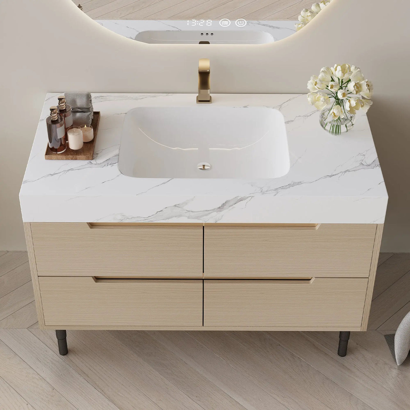 35.4" Modern Bathroom Vanity with Undermount Sink by HouseOfZazla