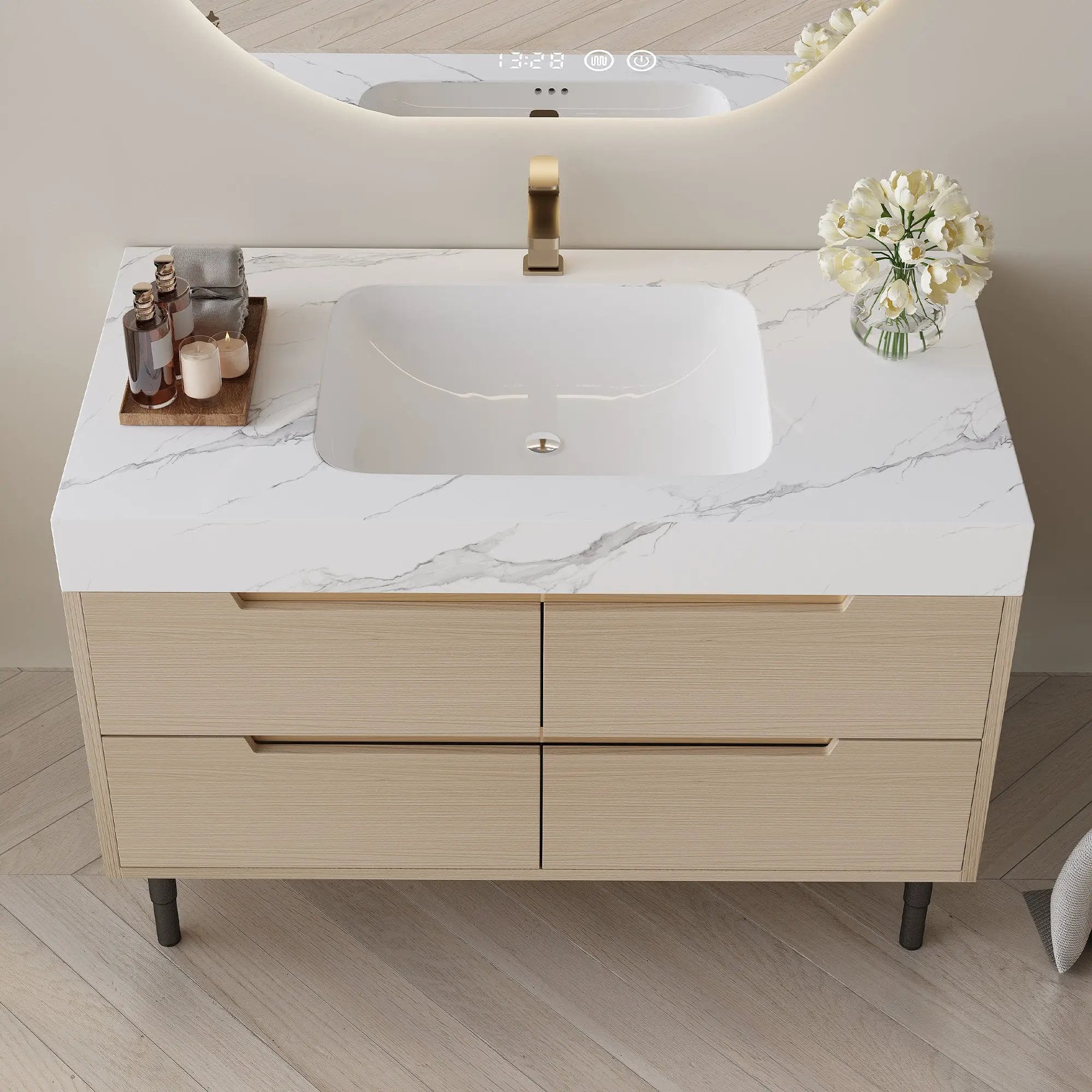 35.4" Modern Bathroom Vanity with Undermount Sink by HouseOfZazla