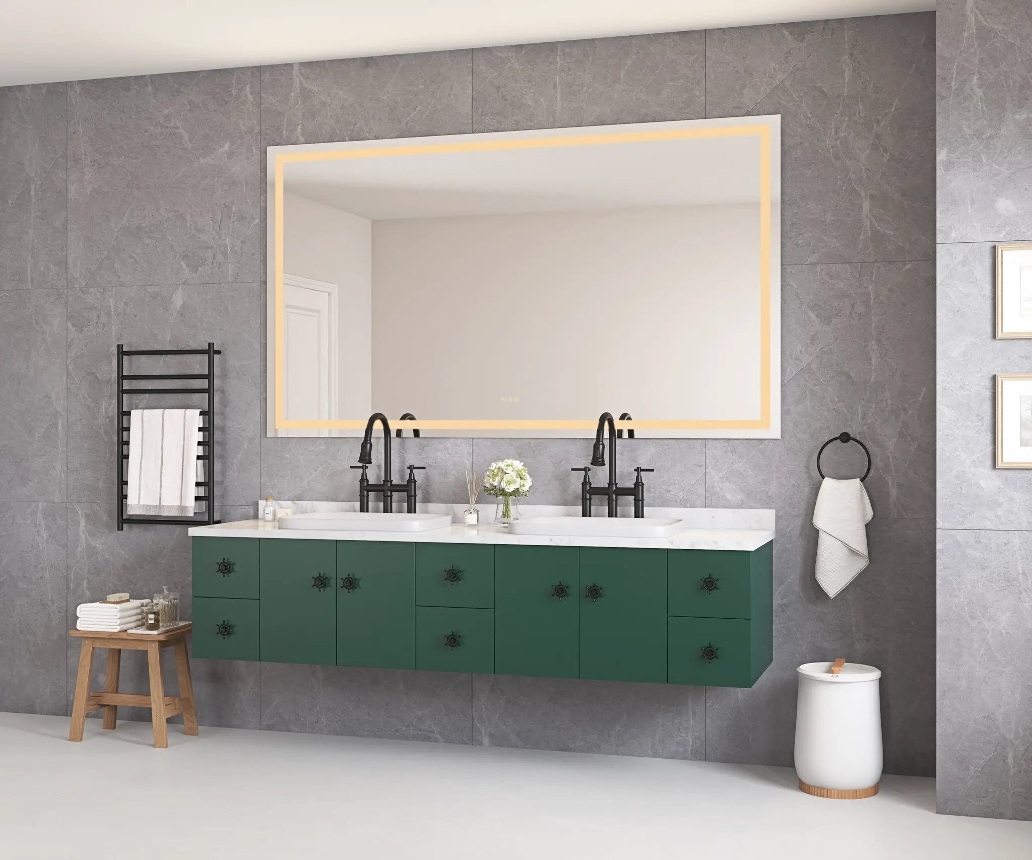 84 x 48 Inch LED Bathroom Mirror by HouseOfZazla