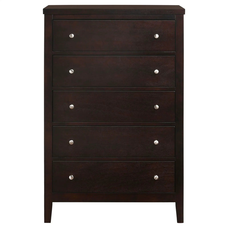 Carlton 5-drawer Bedroom Chest Cappuccino by Unique Piece Furniture