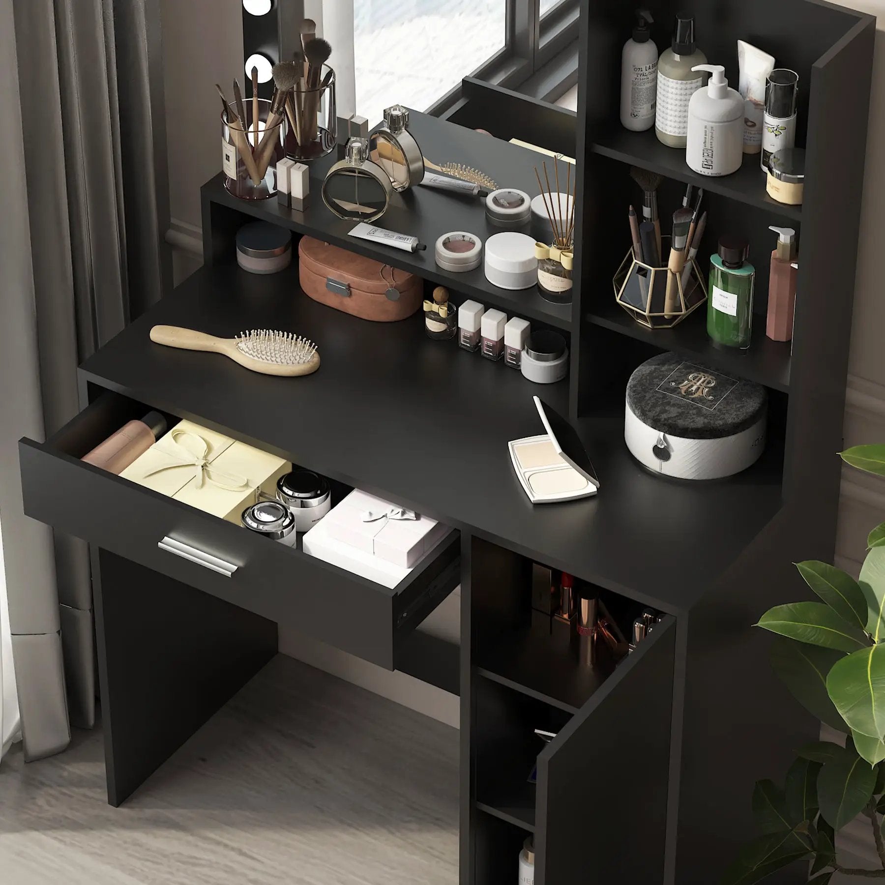 Vanity Desk with Mirror & Light by HouseOfZazla