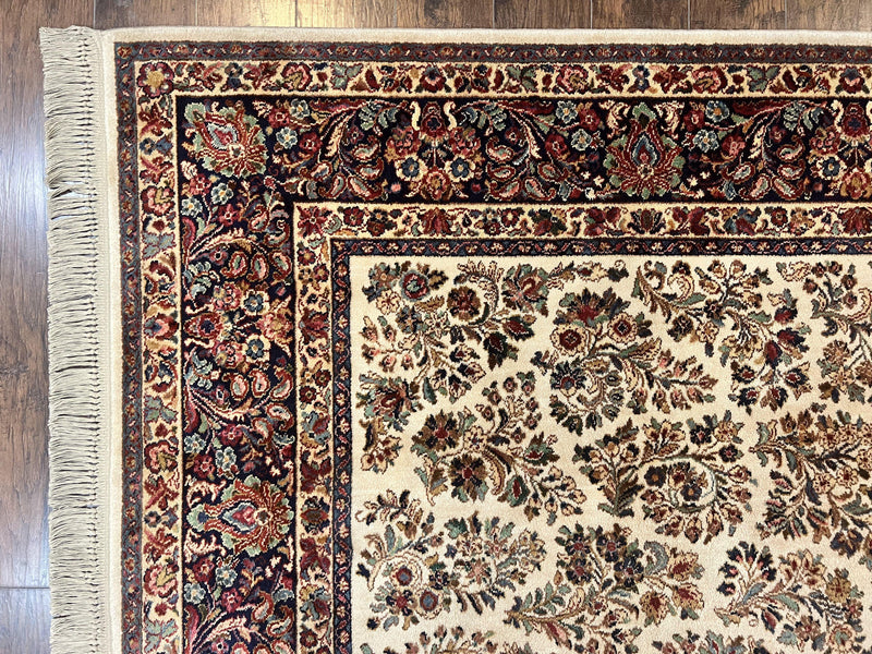 Karastan Rug 8' 8" x 12', Ivory Sarouk #760, Original Karastan Carpet 700 Series, Wool Karastan Area Rug, USA Made, Large Karastan w/ Label by Jewel Rugs