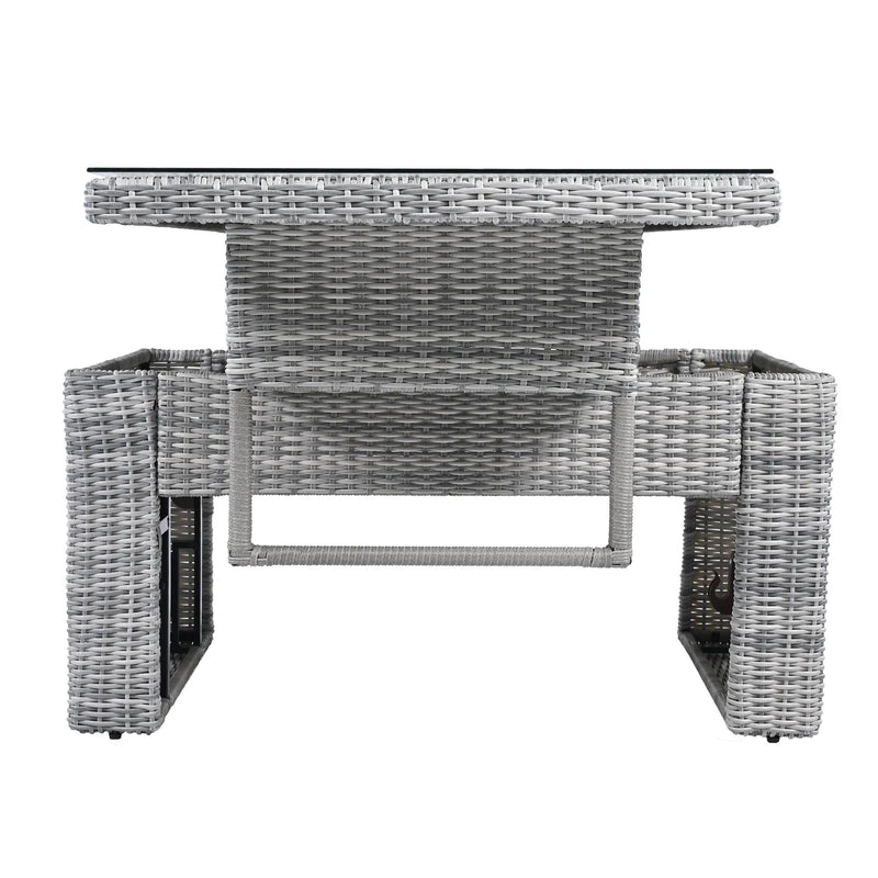 Outdoor Furniture Set Patio Rattan with Recliners and Tables by HouseOfZazla