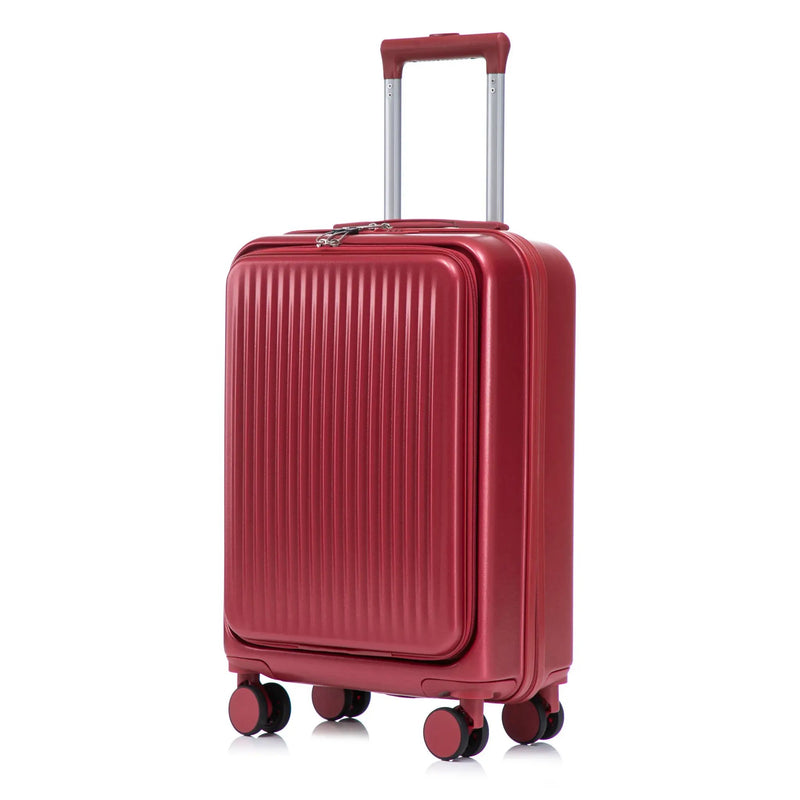 14'/20' 2 pcs ABS Spinner Wheel Luggage Set with Combination Lock and Front Opening Design by HouseOfZazla