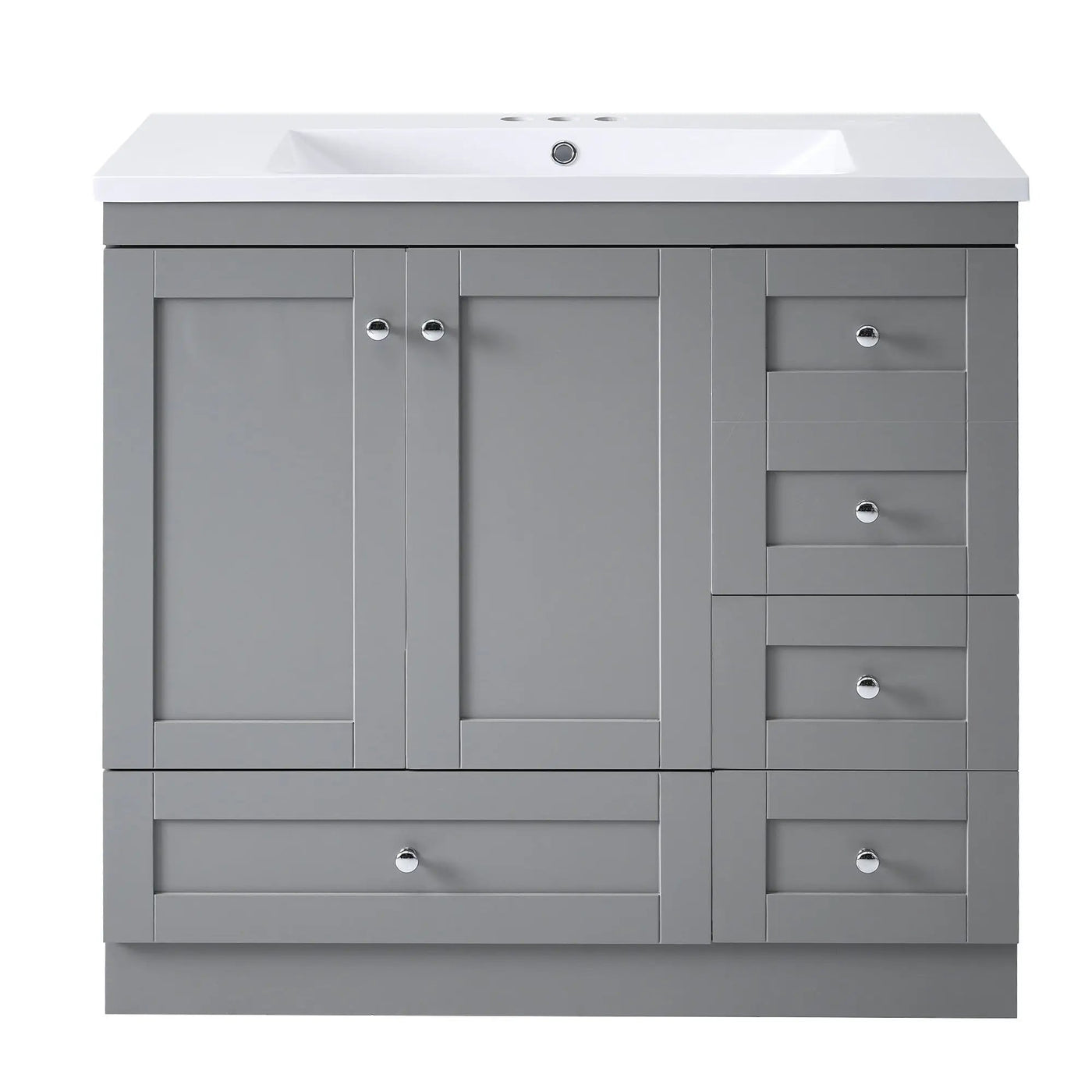 Shaker Free Standing Bathroom Vanity Cabinet With Sink, Soft Close Drawers, Soft Close Doors by Unique Piece Furniture