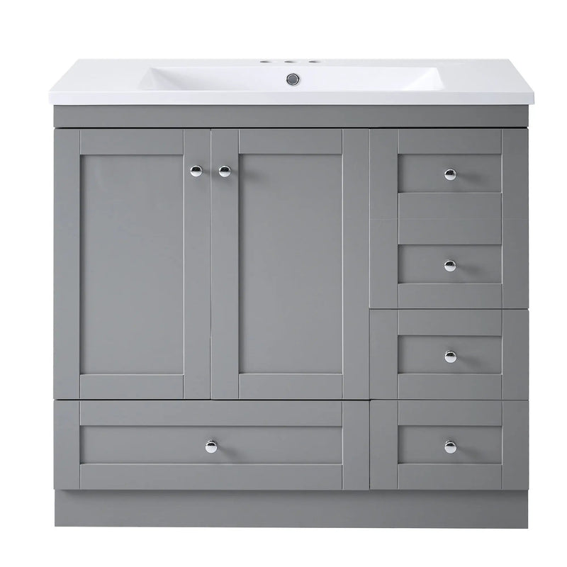 Shaker Free Standing Bathroom Vanity Cabinet With Sink, Soft Close Drawers, Soft Close Doors by Unique Piece Furniture