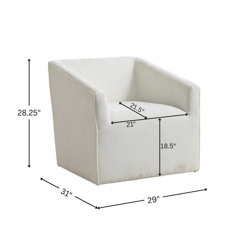 Nice Modern Upholstered Barrel Armchair, 360° Swivel by HouseOfZazla