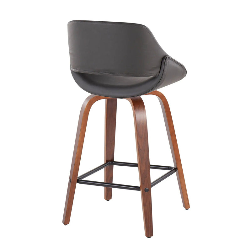 Fabrico - Mid-Century Modern, Counter Stool (Set of 2) by HouseOfZazla