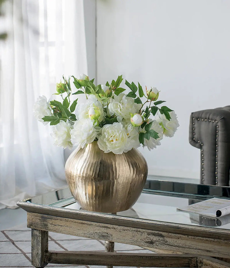 11x11x9" Aluminum Chisel Flower Vase by HouseOfZazla