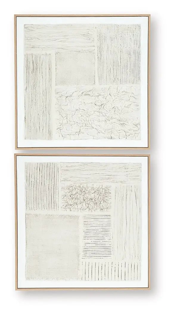 Andorfield - Wall Art Set (Set of 2) - Beige / Black / White by Unique Piece Furniture