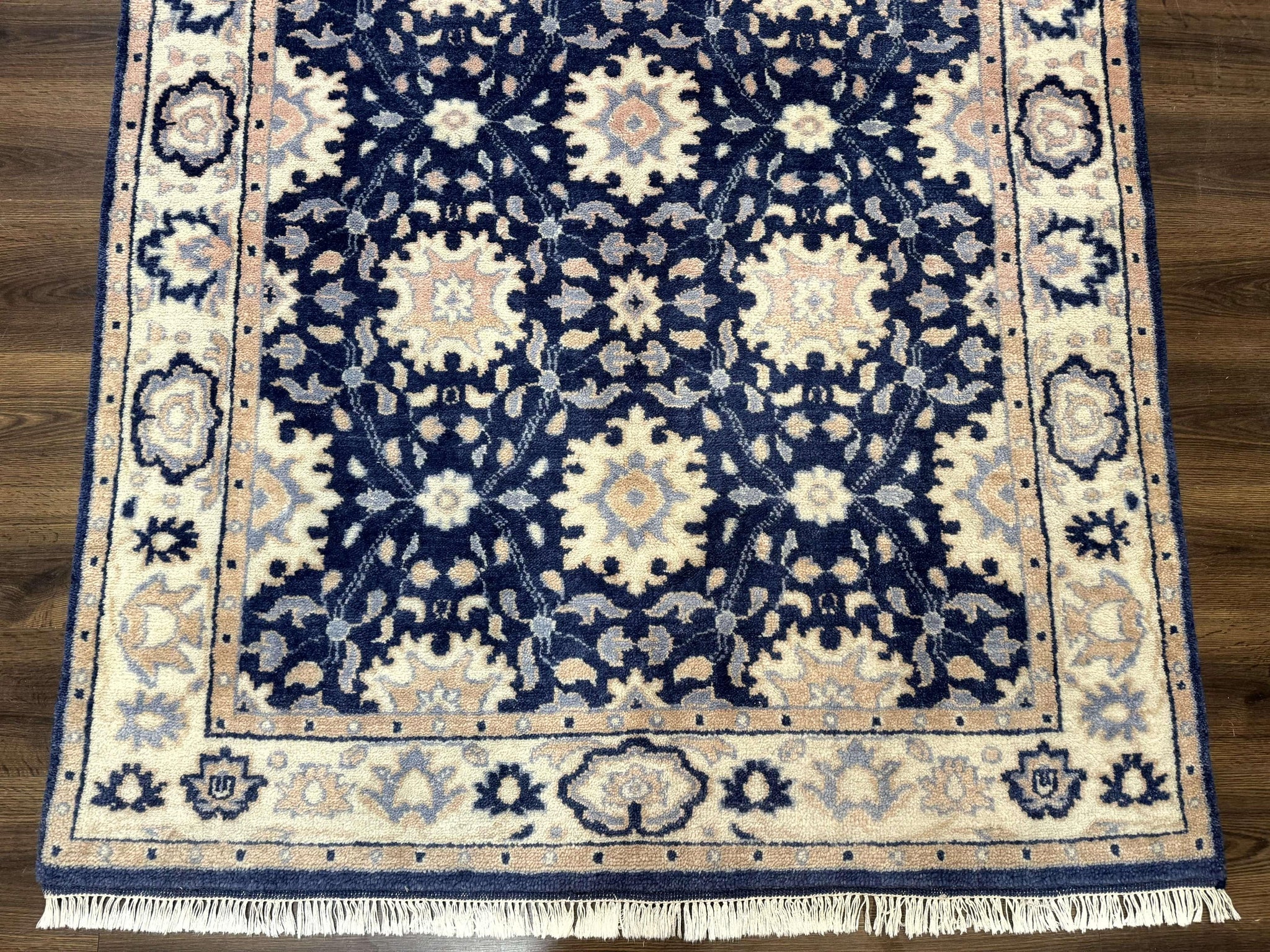 Blue and Beige Indian Rug, Indo Persian Carpet by Jewel Rugs