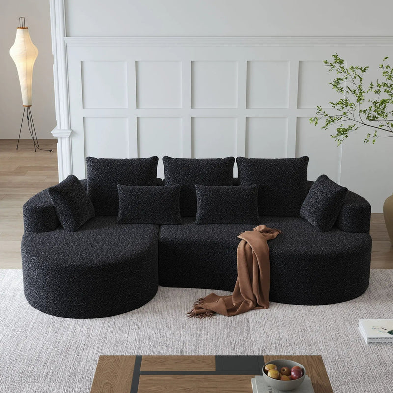 Curved Oversized Sectional Sofa With Extra Deep Seat by HouseOfZazla