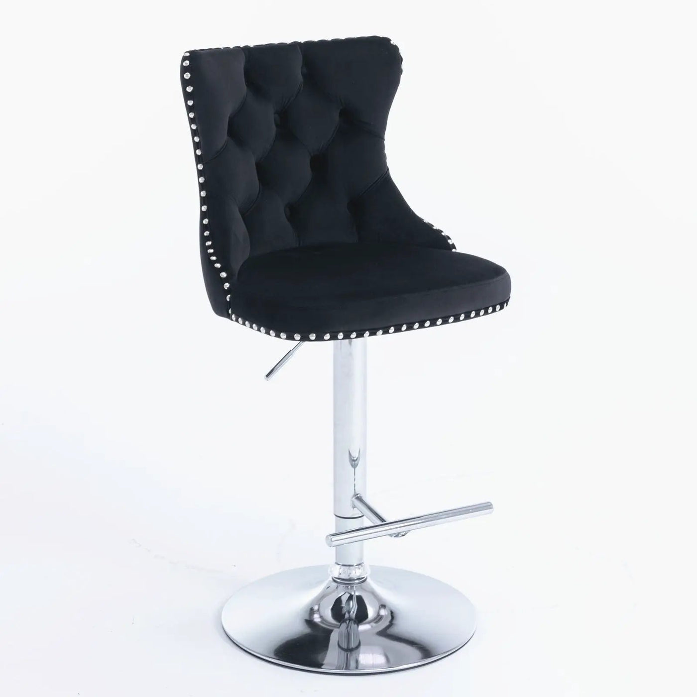 Swivel Barstools Adjusatble Seat Height From 25-33", Modern Upholstered Base Bar Stools With Backs Comfortable Tufted For Home Pub And Kitchen Island (Set of 2) by Unique Piece Furniture