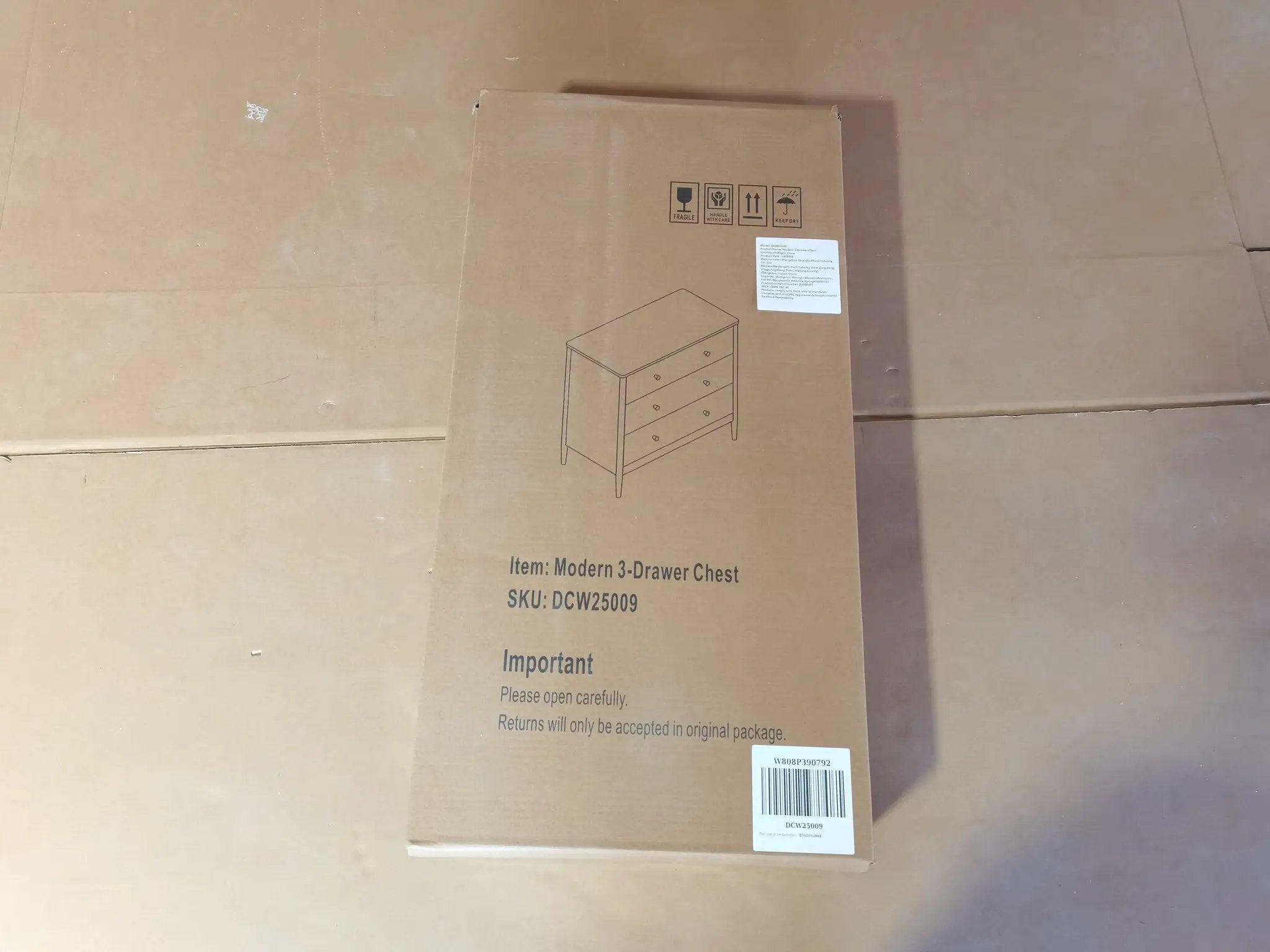 Modern 3 Drawer Dresser Chest by HouseOfZazla