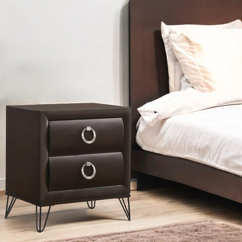 Tablita Dark Merlot Finish Nightstand by HouseOfZazla