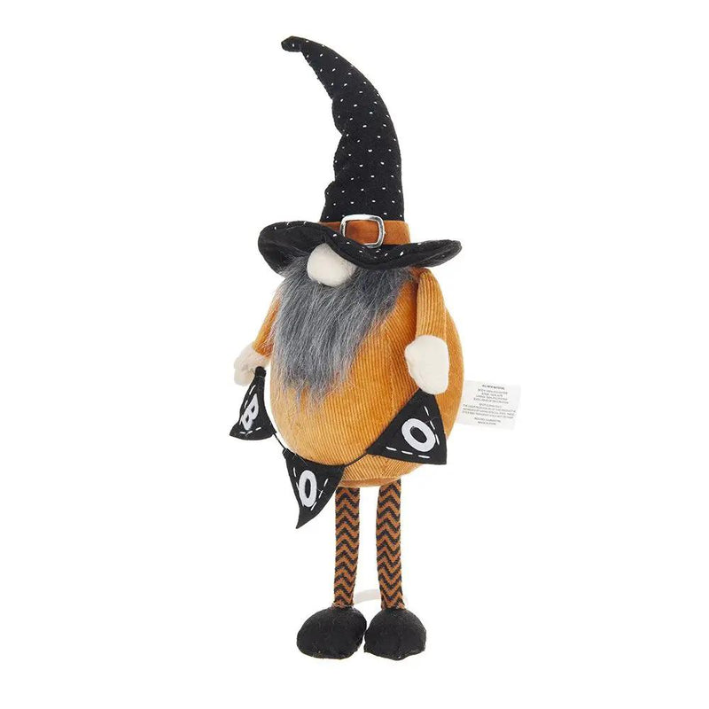 Standing Gnome With Gnome & Holding Banner, For Halloween Decor by Unique Piece Furniture