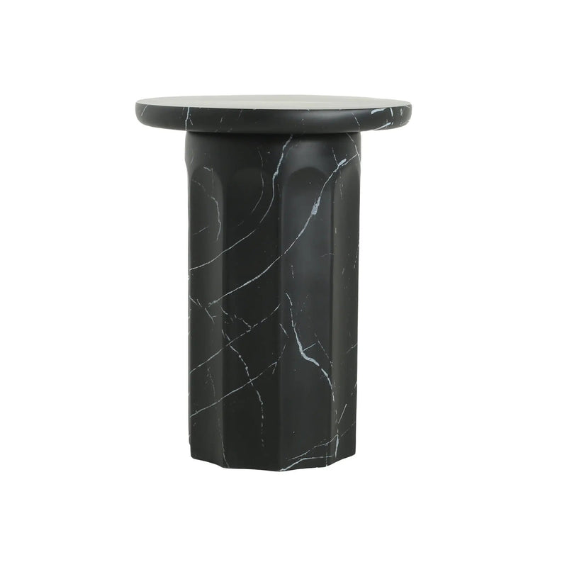 Outdoor Lightweight Concrete Marble Effect Side Table by HouseOfZazla