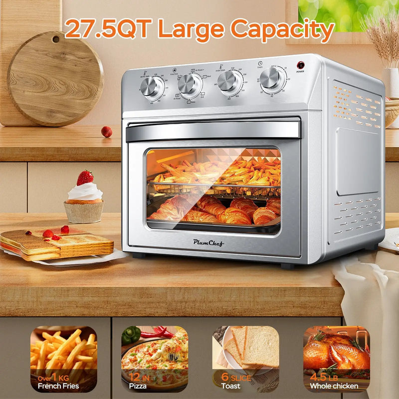 Plum Chef Air Fryer Oven 27.5QT, 6-in-1 Countertop Oven by HouseOfZazla