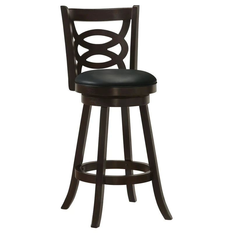 Calecita Wood Swivel Bar Chair Cappuccino (Set of 2) by Unique Piece Furniture