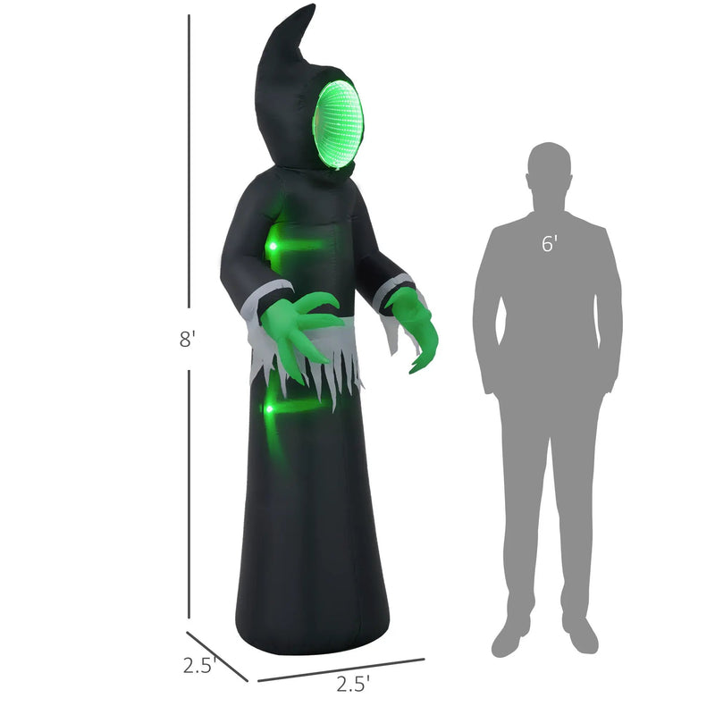 HOMCOM 8ft Inflatable Halloween Decoration Mirror Face Ghost by HouseOfZazla