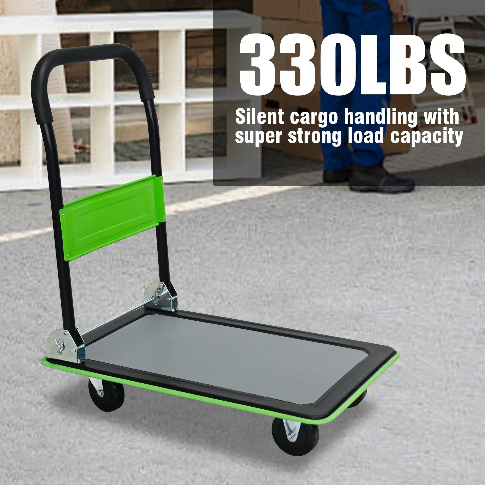 Flatbed Cart - 330lbs Heavy Duty Capacity Platform Hand Truck by HouseOfZazla