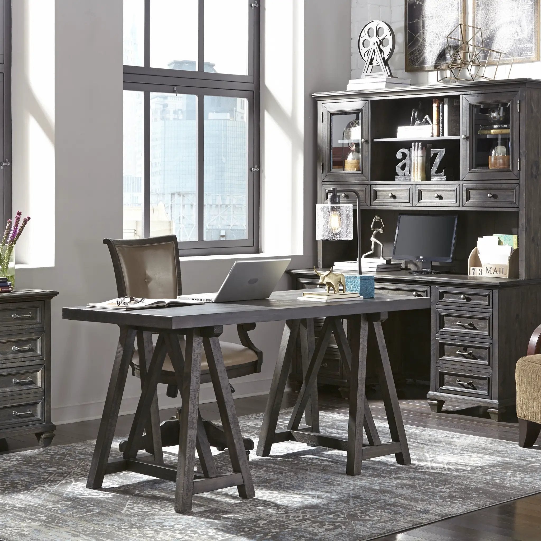 Sutton Place - Desk - Weathered Charcoal by Unique Piece Furniture