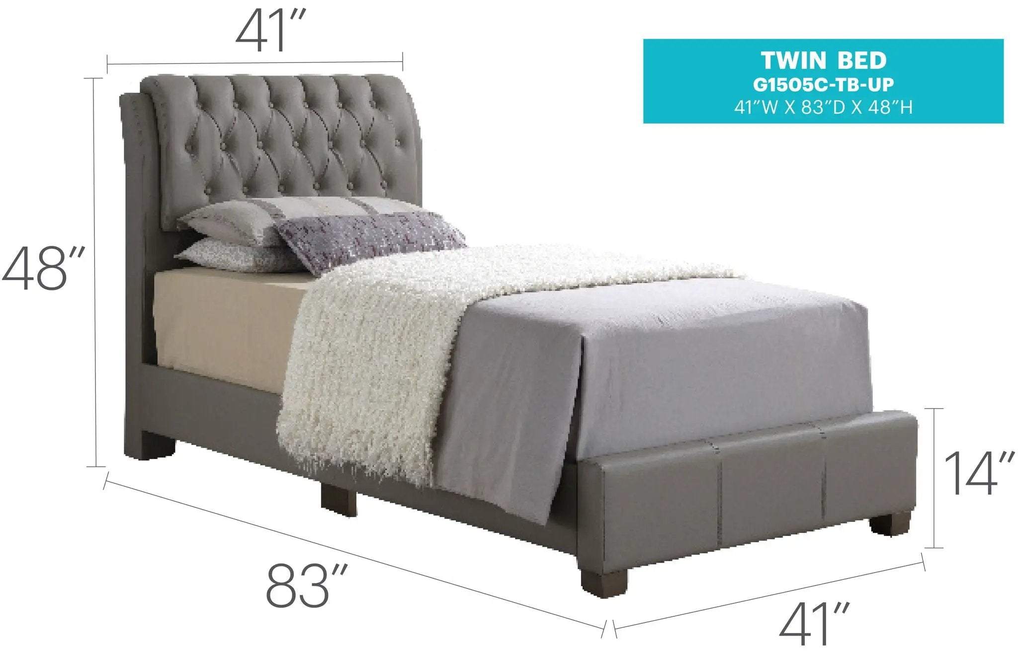Tufted Upholstered Bed by Unique Piece Furniture