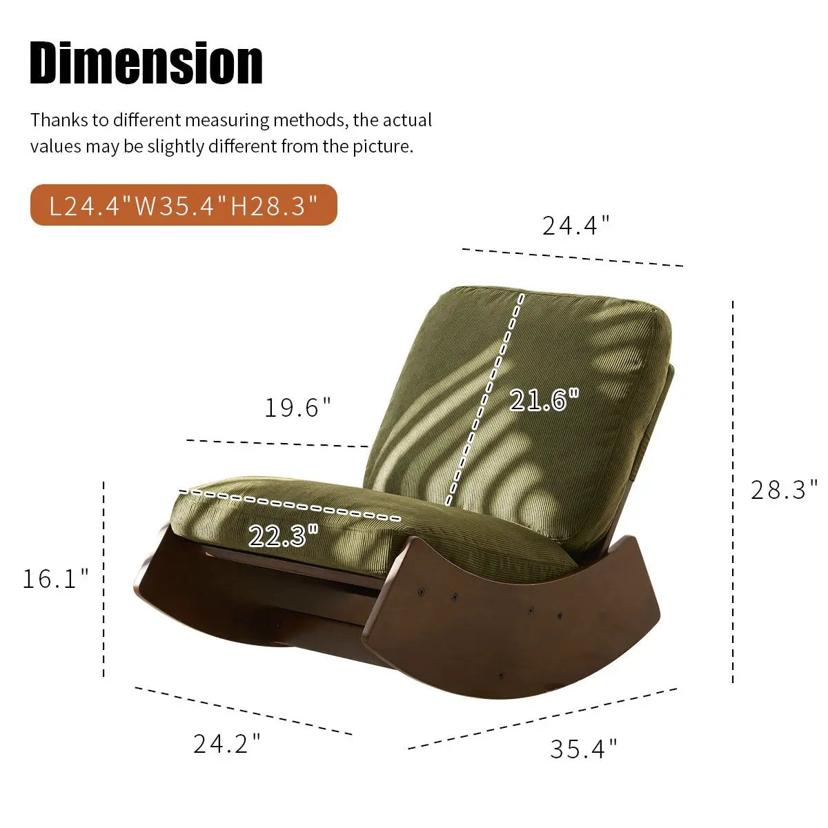 Comfortable High-Quality Upholstery Glider Rocking Chair by Unique Piece Furniture