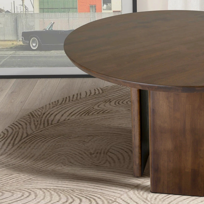 Alden - Round Dining Table - Walnut by HouseOfZazla
