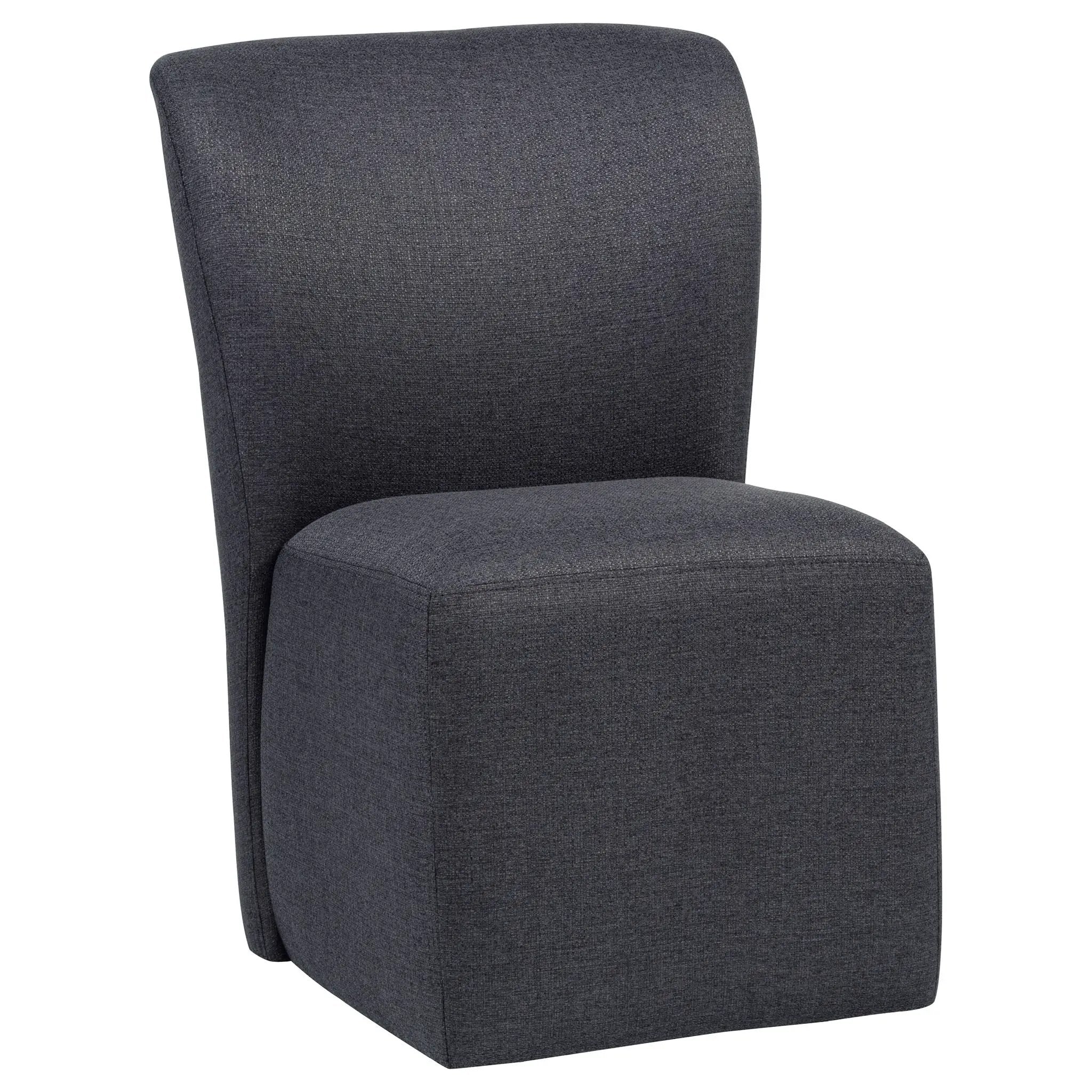 Jaelynn Upholstered Parsons Dining Side Chair Charcoal (Set of 2) by Unique Piece Furniture
