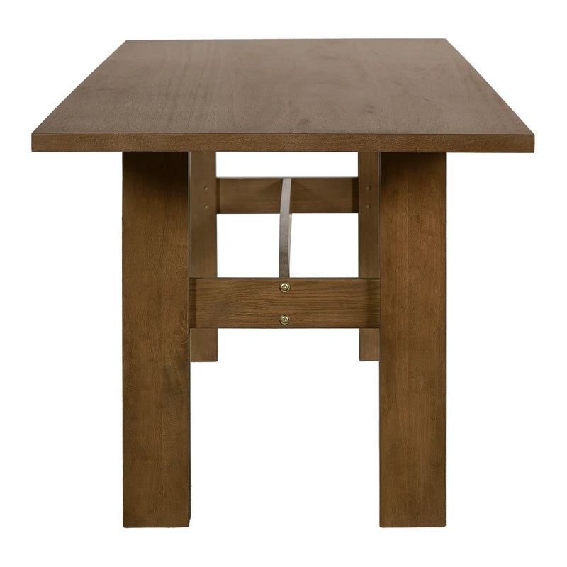 7-Piece Rectangular Dining Table Set, 71 Inch Rubber Wood by HouseOfZazla