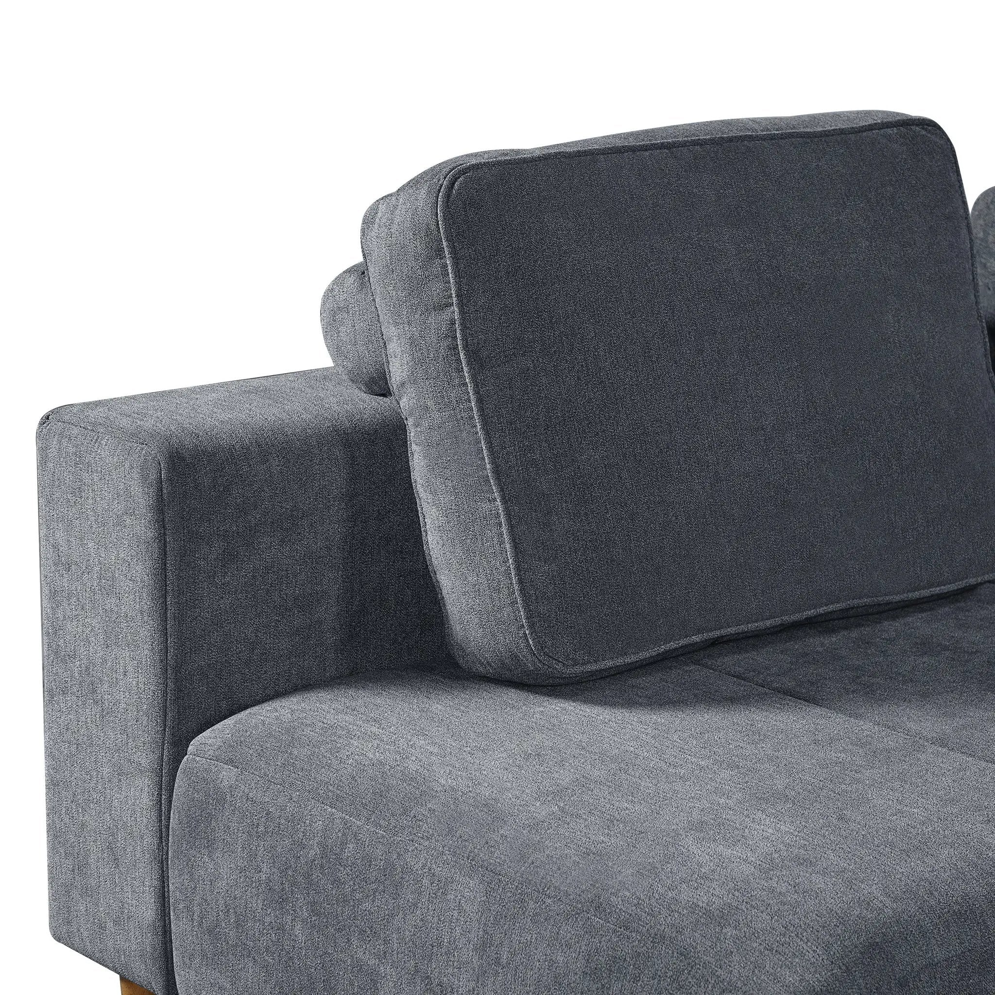 2-Piece 109" L-Shape Convertible Sectional Sofa by HouseOfZazla