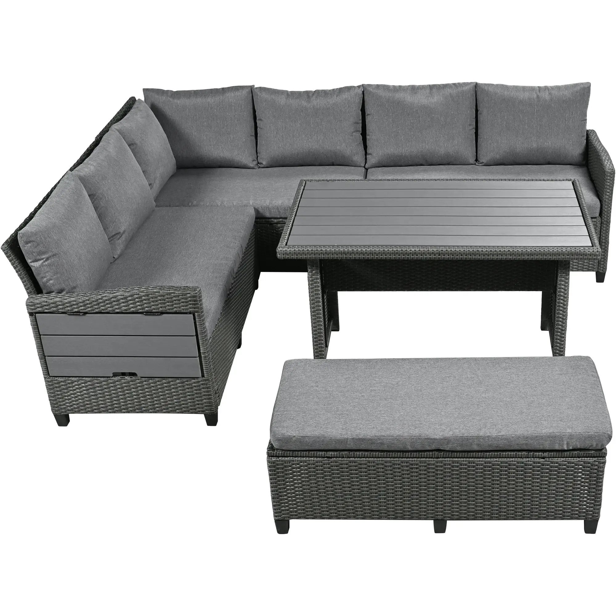 Tomax 5-Piece Outdoor Patio Rattan Sofa Set by HouseOfZazla