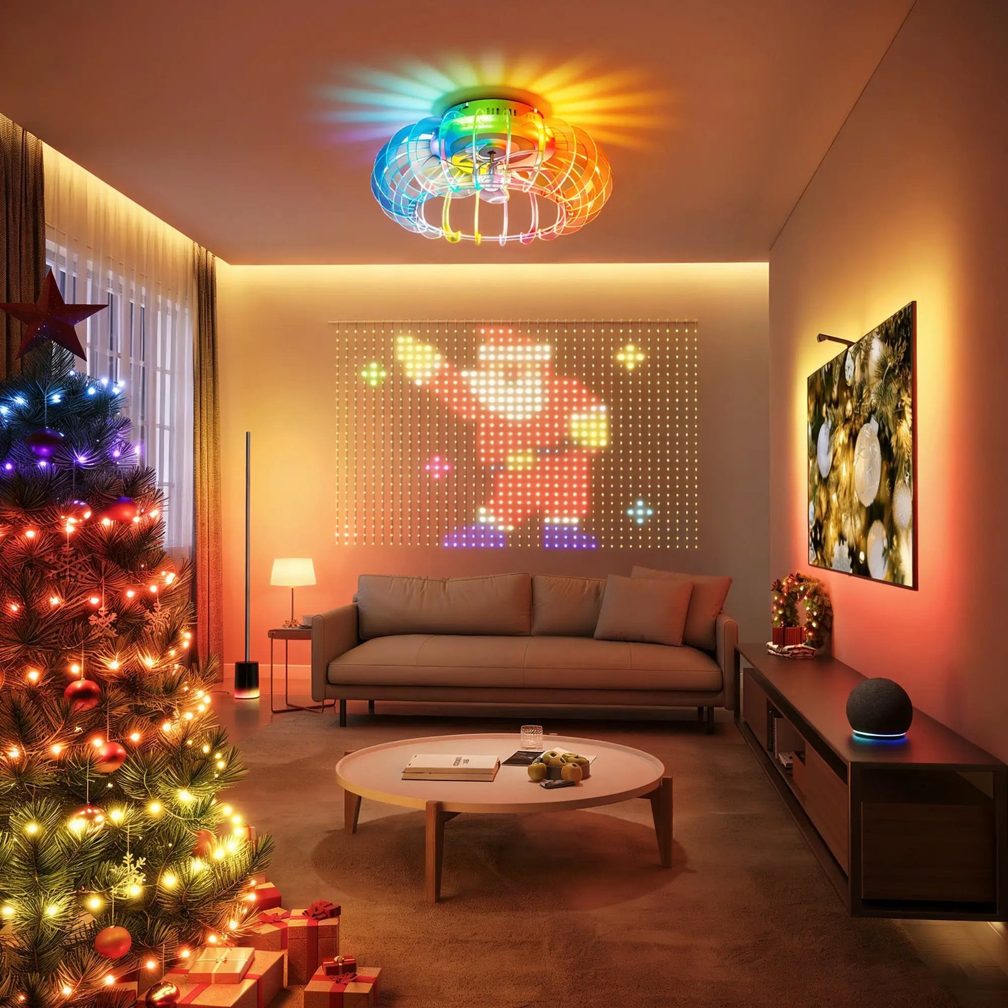 21'' Low Profile Bladeless Ceiling Fan with Lights by HouseOfZazla