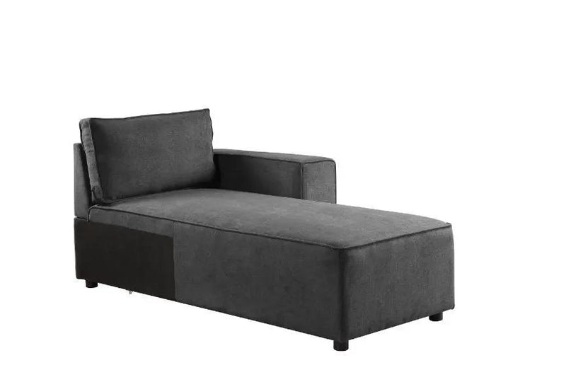 Silvester - Modular Chaise With 2 Pillows - Gray Fabric by Unique Piece Furniture