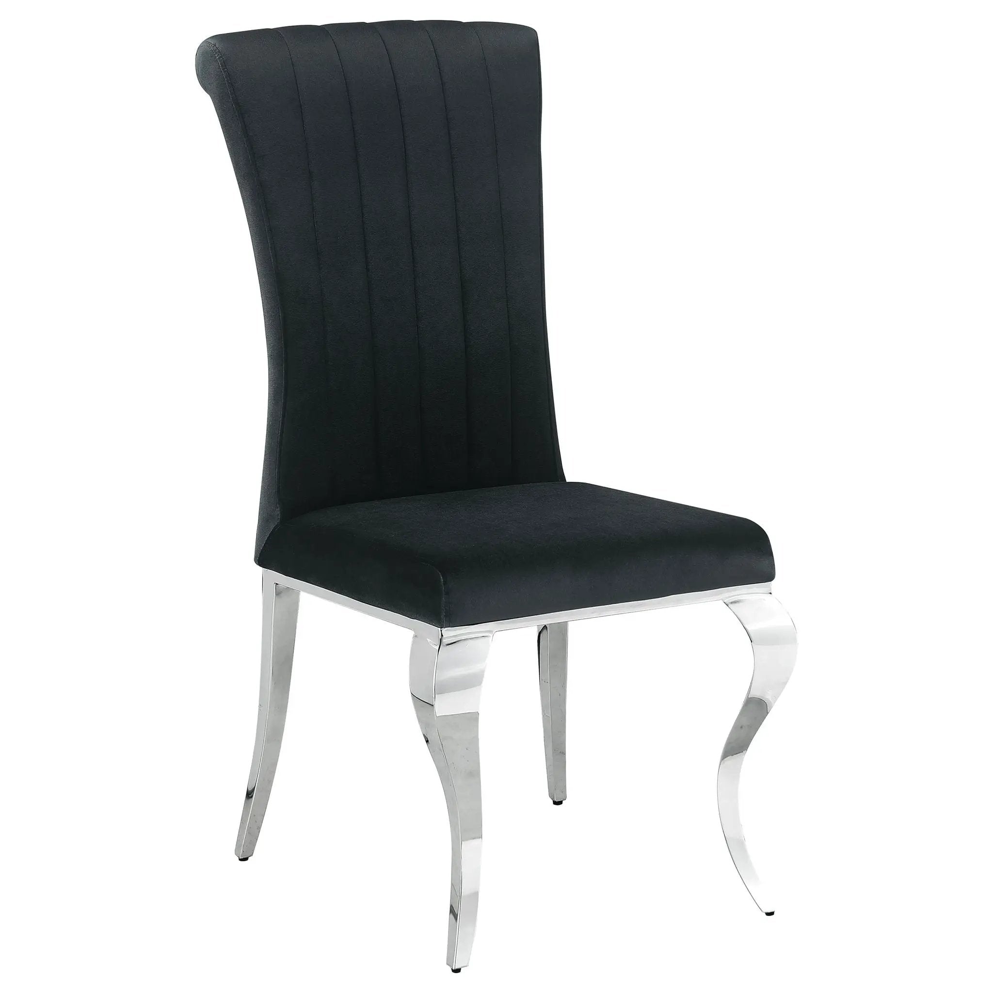 Betty Velvet Upholstered Dining Side Chair Black (Set of 4) by Unique Piece Furniture
