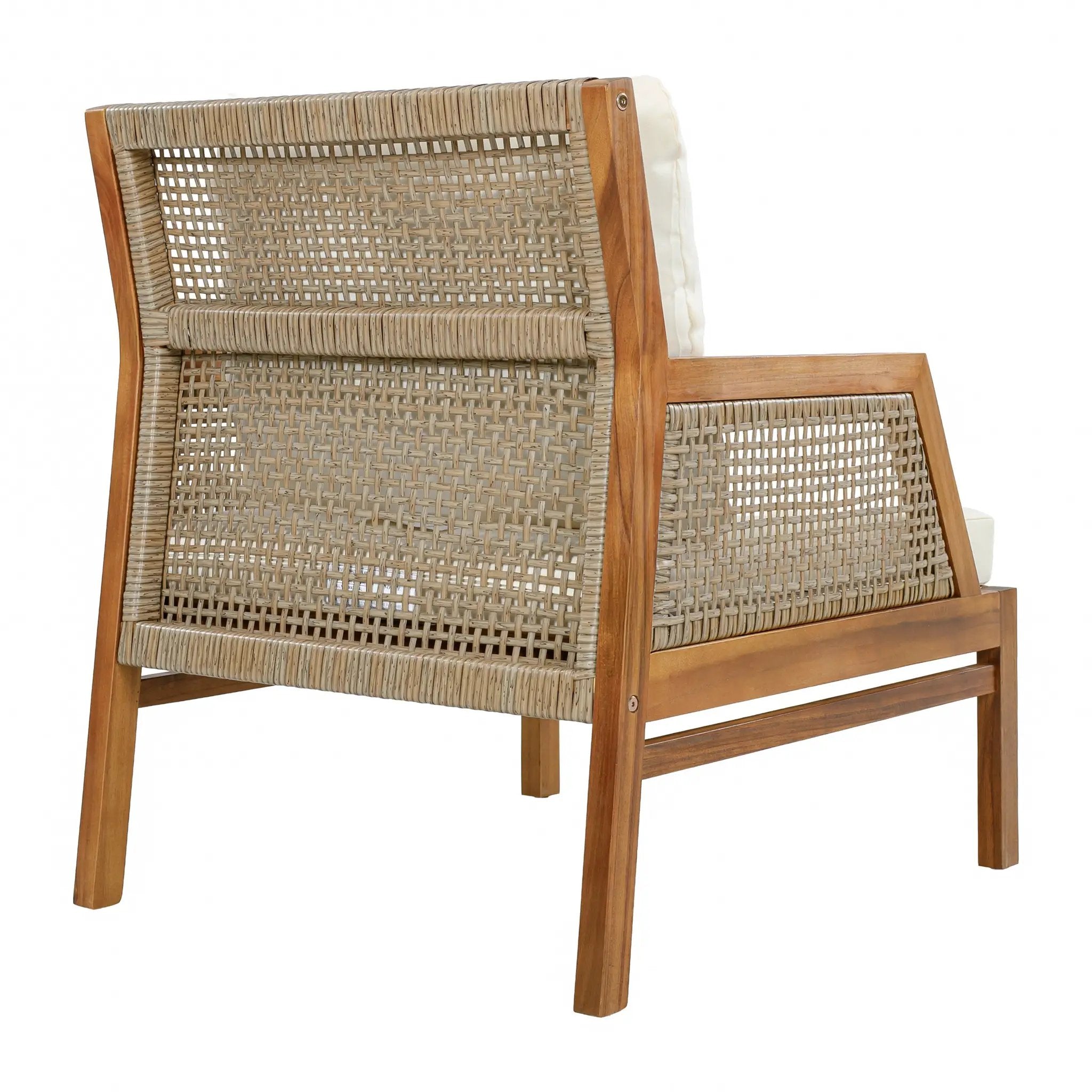 2 Piece Acacia Wood Patio Furniture Club Chair Set by HouseOfZazla