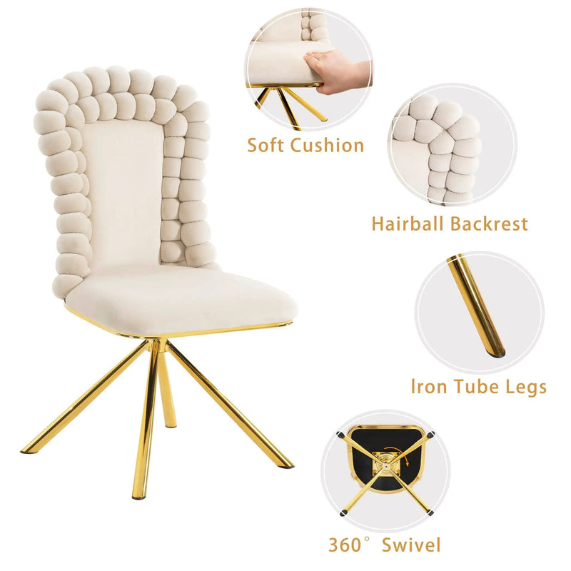 Upholstered Swivel Dining Chairs (Set of 2) by HouseOfZazla