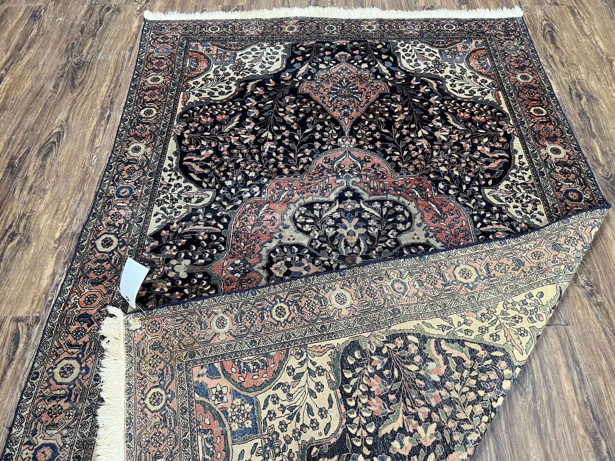 Antique Persian Sarouk Farahan Rug 4x7, Collectible Persian Carpet by Jewel Rugs