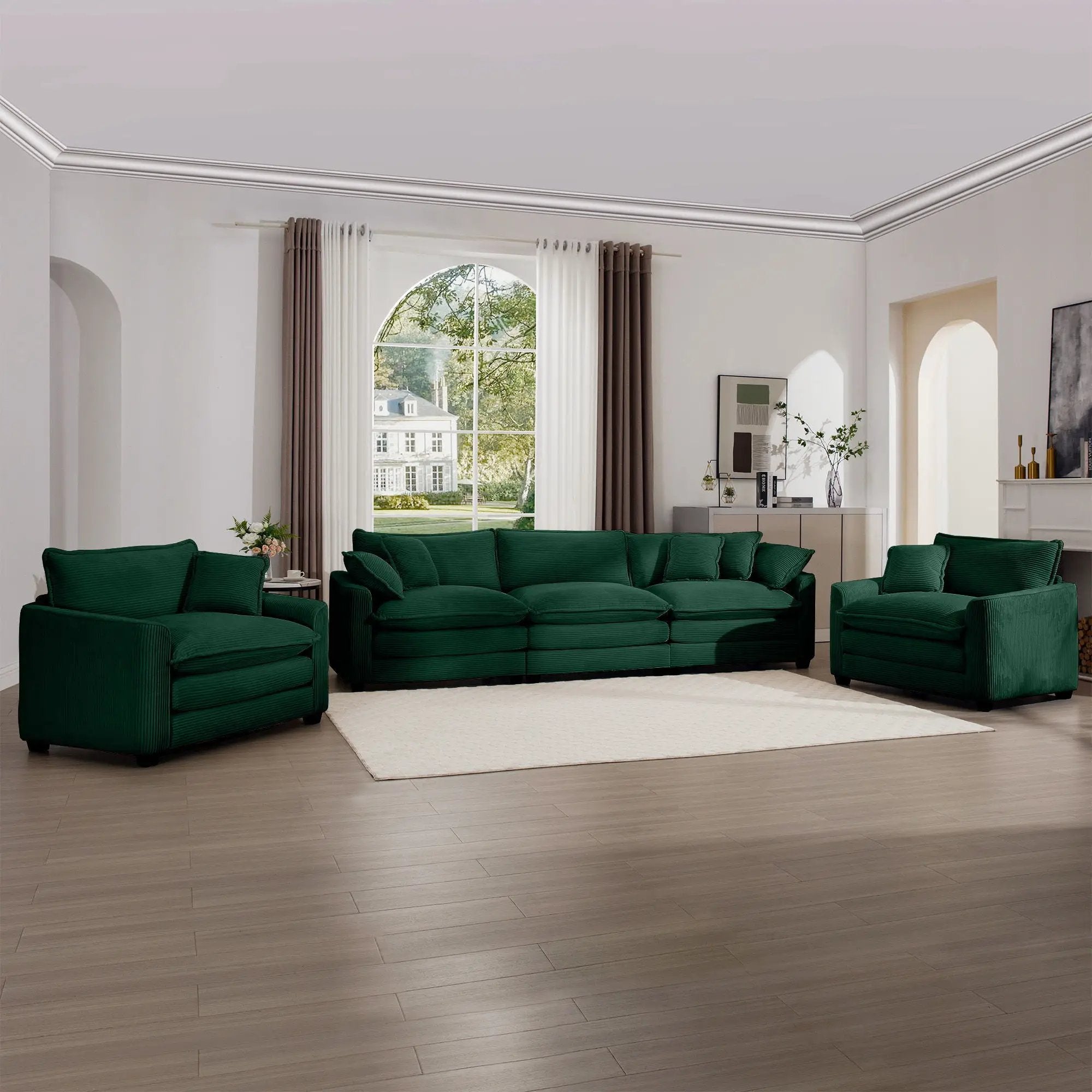 Elegant Oversized Sectional Sofa Set With Deep Seats And Flexible Layout by Unique Piece Furniture