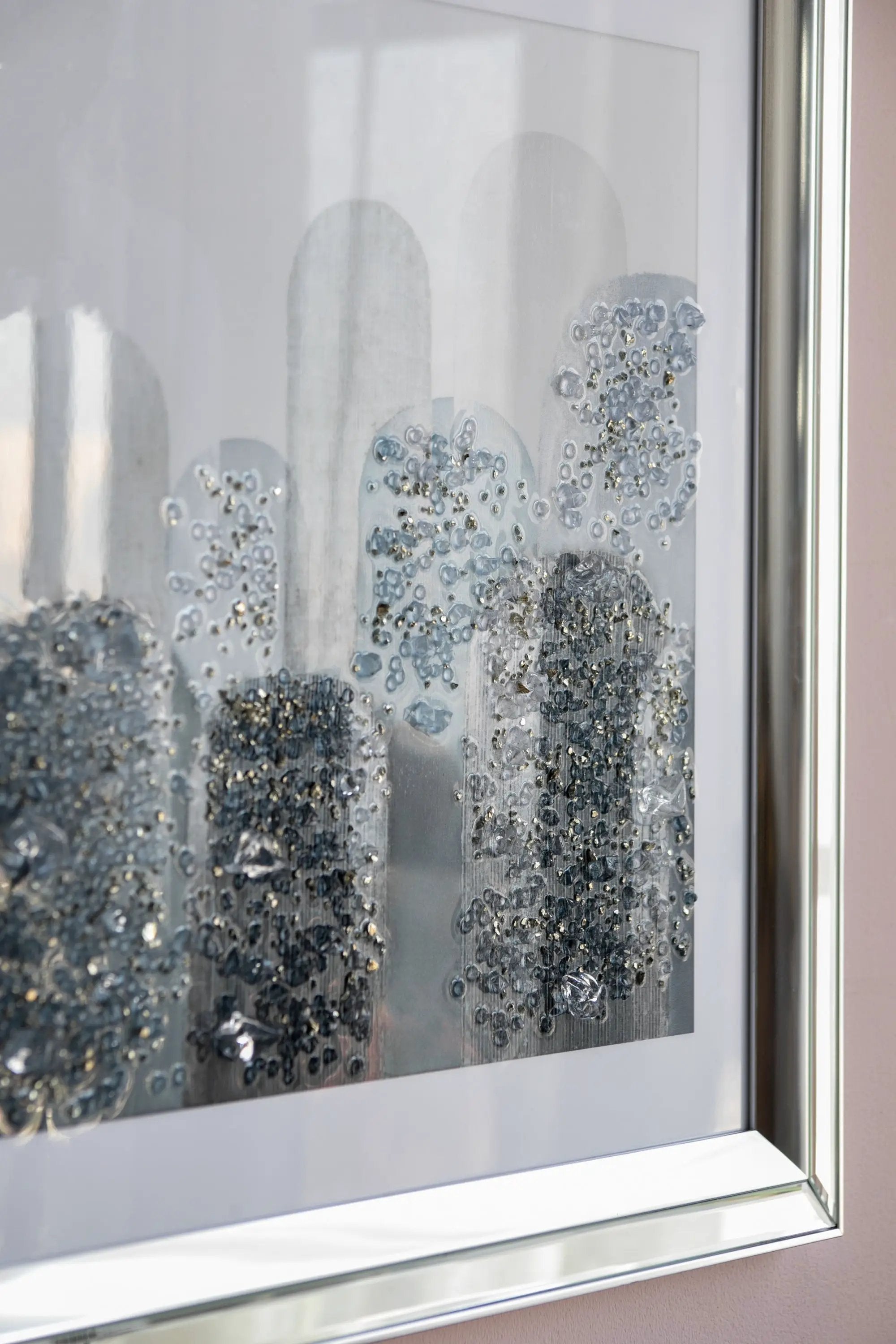S/2 23.6x23.6' Kaiden Crystal Mirror Framed Wall Art by HouseOfZazla