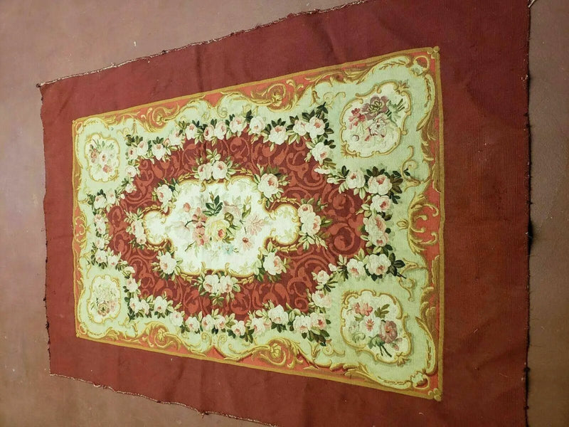 3' X 5' Antique Handmade French Aubusson Weave Savonnerie Needlepoint Rug Nice by Jewel Rugs