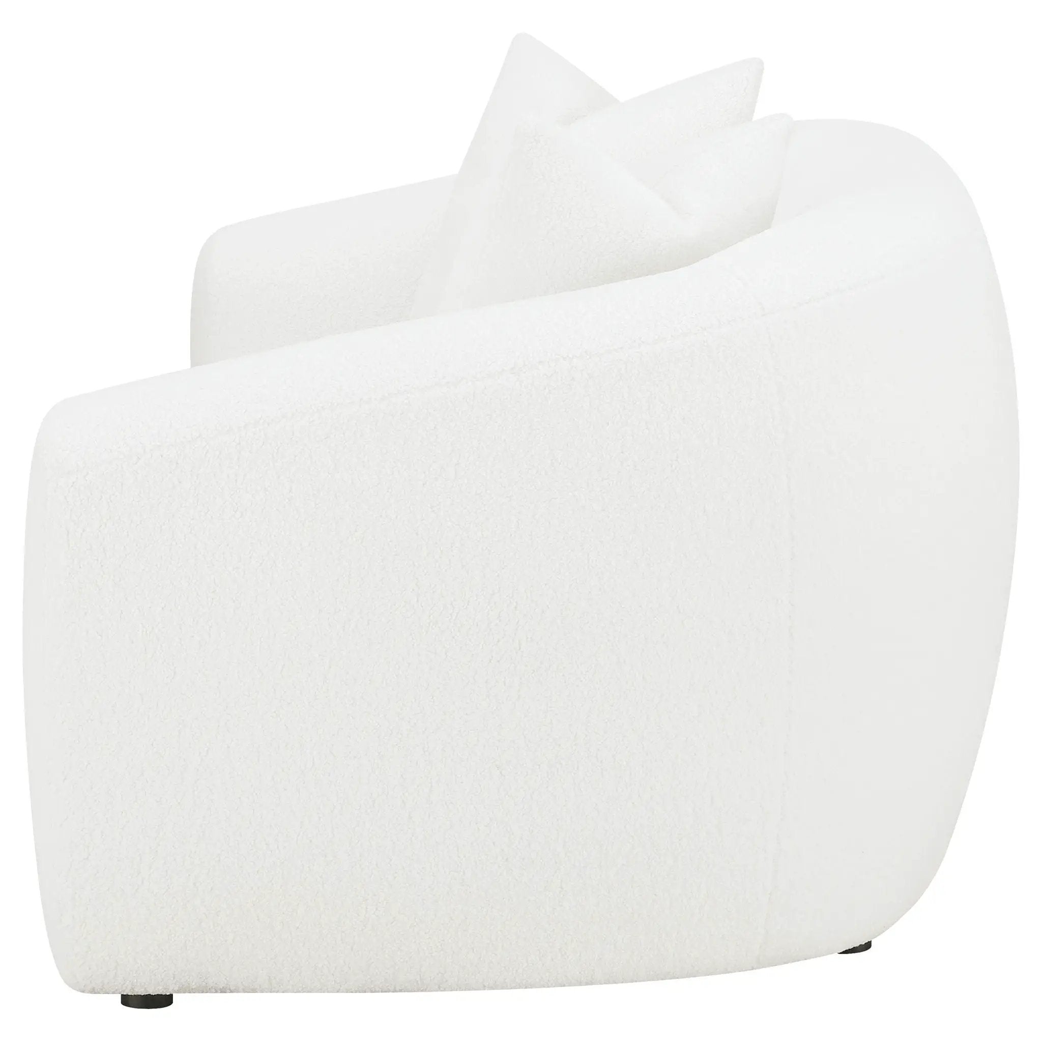 Isabella Faux Sheepskin Upholstered Loveseat Natural by Unique Piece Furniture