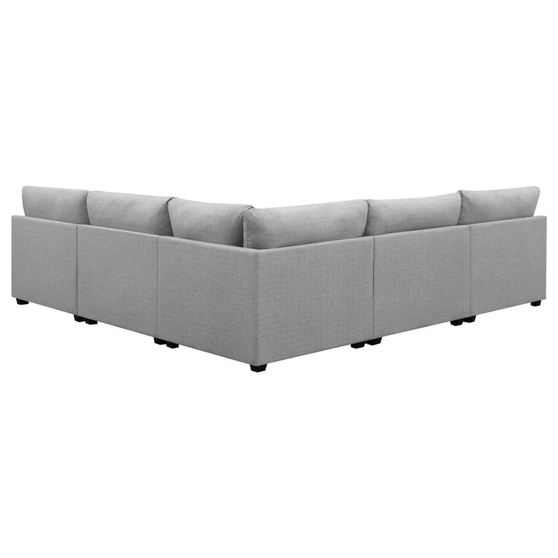 Cambria 5-piece Upholstered Modular Sectional Sofa Grey by Unique Piece Furniture