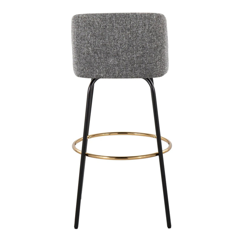 Toriano - Contemporary Fixed Height, Barstool With Swivel & Round Footrest (Set of 2) by Unique Piece Furniture
