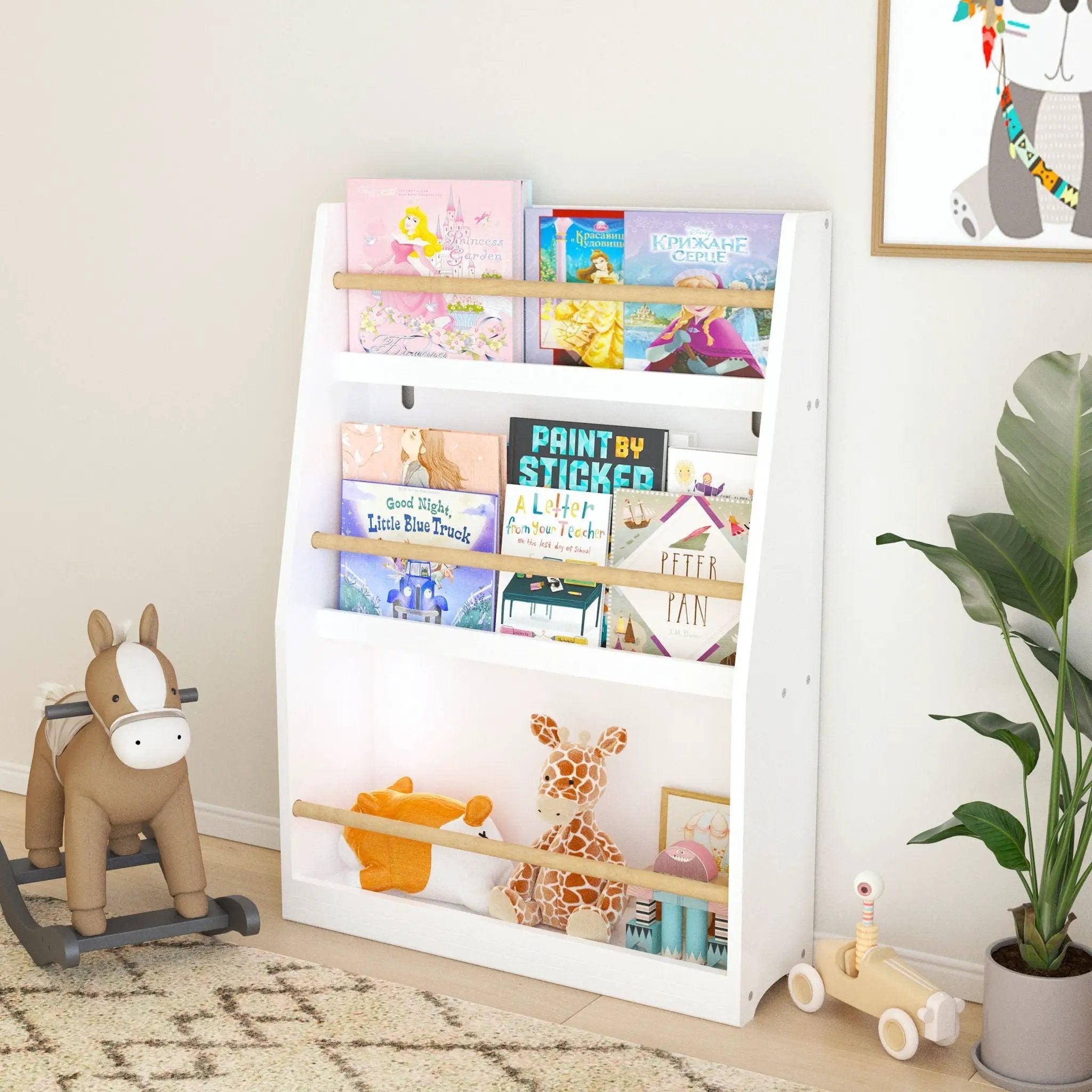 3 Tier Book Shelf, Compact Storage For Bedrooms by Unique Piece Furniture