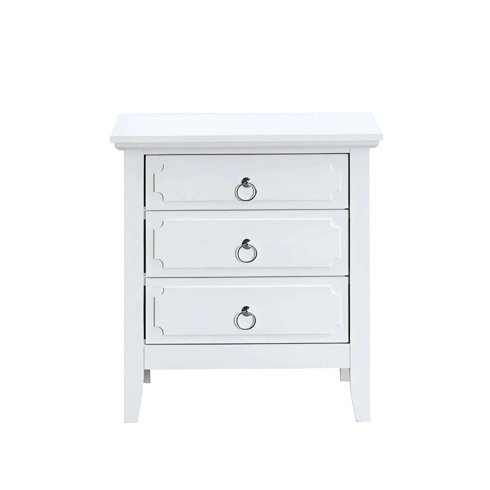 Hammond - 3 Drawer Nightstand - White by HouseOfZazla
